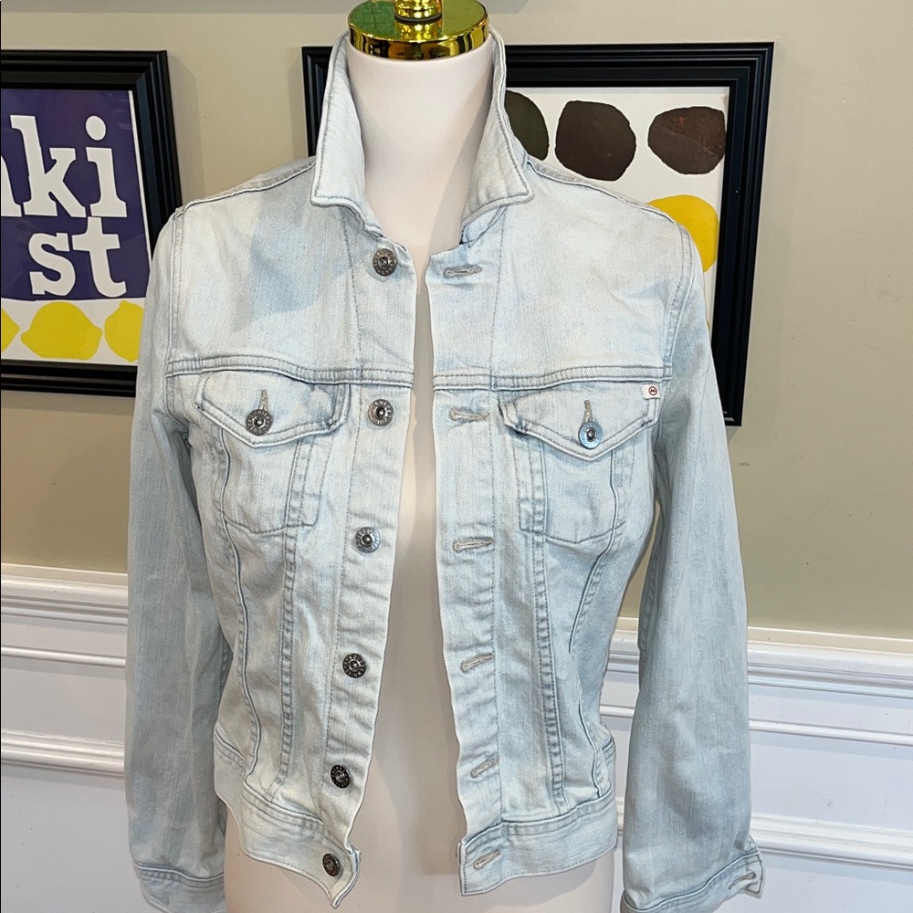 AG Adriano Goldschmied Faded Blue Jean Jacket